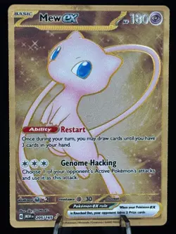 Mew ex (151 Metal Card) 205/165 Double Rare SV: Scarlet & Violet 151 Pokemon NM - Image 1