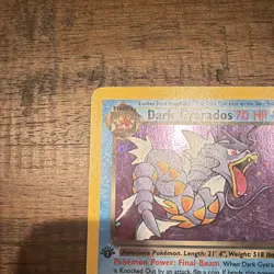 Dark Gyarados - 8/82 - 1st Edition Holo Rare Pokemon Card - Team Rocket - Image 3