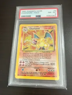 1999 Pokemon CHARIZARD HOLO 4/102 PSA 8 NM-MT Base set - Image 1