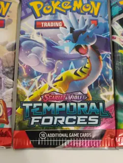 Pokemon 10 Paldea Evolved/Temporal Forces/Obsidian Flames Sealed Booster Packs - Image 3