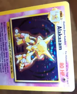 Alakazam 1/102 Holo Rare Base Set Pokemon Card 1999 WOTC - Image 5