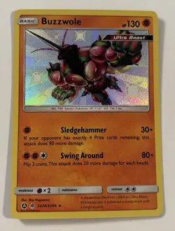 Buzzwole SHINY SV24/SV94 Hidden Fates LP Holo Foil Rare Pokemon Card - Image 1