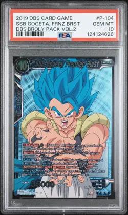 2019 Dragon Ball Super Card Game SSB Gogeta FOIL #P-104 PSA 10 GEM MINT - Image 3