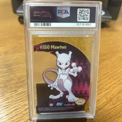 2000 Topps Pokemon Mewtwo TV Animation Clear Cards #7 PSA 7 - Image 2