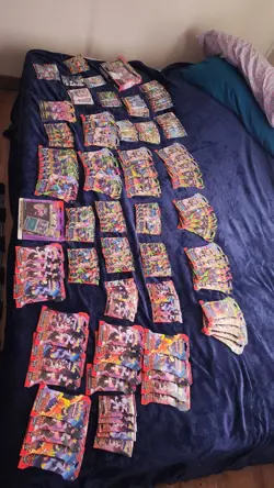 Lot Of 150 Pokemon Packs Also A Mega Battle Box With Promo Card - Image 1