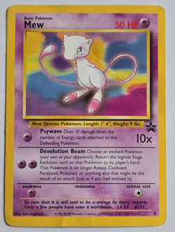 WOTC Pokemon Mew Wotc Promo Non Holo Promo 50 HP English 2000 Vintage Card - Image 1