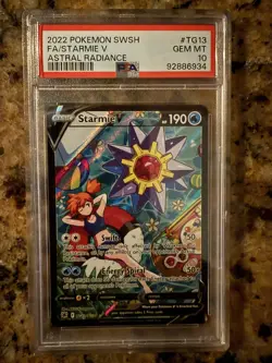 PSA 10 Starmie V TG13 2022 Pokemon Sword & Shield Astral Radiance - Image 1