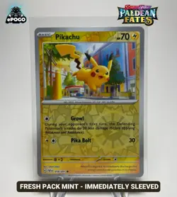 Pikachu 018/091 Reverse Holo Pokemon TCG: Paldean Fates Card MINT SHIPS TODAY! - Image 1
