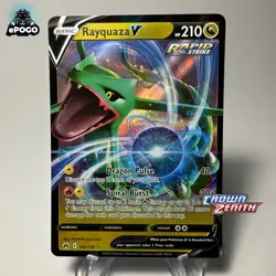 Rayquaza V 100/159 Ultra Rare Pokemon TCG Crown Zenith Card MINT SHIPS TODAY! - Image 1