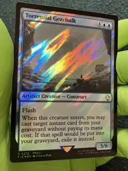 NM Surge Foil Torrential Gearhulk, MTG, Final Fantasy Commander, Magic, 272 - Image 1