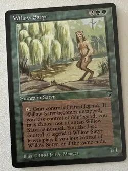 Magic the Gathering MTG Legends Willow Satyr LP+ (Beta Bob) - Image 1
