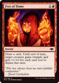 MTG Fists of Flame - Foil, Modern Horizons, Lightly Played, English - Image 1