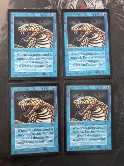 *** BETA Psychic Venom x4 *** NM-Mint Clean! - DUTY PAID - Magic MtG - Image 1