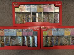 Lot (3) Pokemon TCG: Prismatic Evolutions 8-Pack Mini-Tins Promos Costco Bundle - Image 1