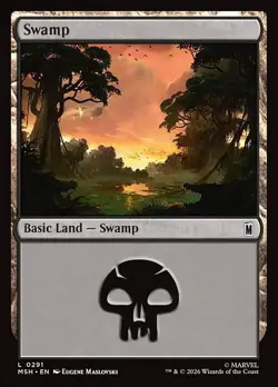 MTG Swamp Marvel Super Heroes 291 NM Basic Land MSH Magic - Image 1
