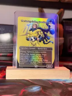 The Sentry, Golden Guardian (Borderless Foil) 0358 MTG Marvel Super Heroes (MSH) - Image 1