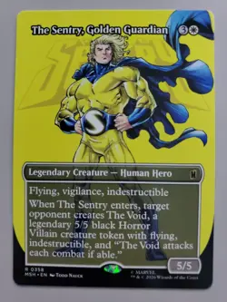 MTG The Sentry, Golden Guardian Marvel Super Heroes Borderless Rare - Image 1