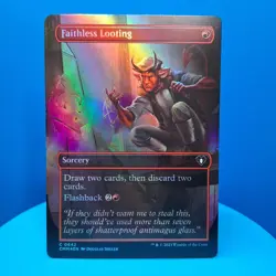Faithless Looting (Borderless) Commander Masters Foil - Image 1