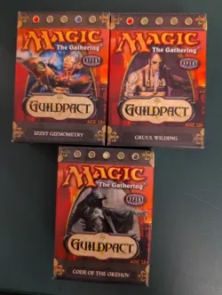 MTG Guildpact Theme Deck Lot x3 Izzet Gizmometry Gruul Wilding Code Orzhov... - Image 1