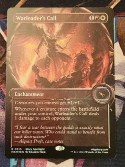 MTG Murders At Karlov Manor - Warleader's Call - Borderless FOIL NM - Image 1