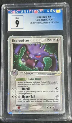 Exploud ex 92/100 EX Crystal Guardians Holo Rare CGC 9 Ex/NM+ Pokemon TCG - Image 1