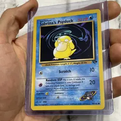 Sabrina's Psyduck Unlimited Gym Challenge 99/132 Pokemon TCG Regular NM Vintage - Image 2