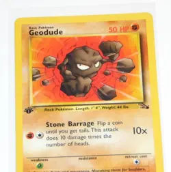 1999 Fossil 1st Edition GEODUDE 47/62 Pokemon Card WOTC - Image 3