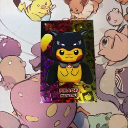 Poncho Pikachu Dark Mewtwo Gold Rainbow Pokemon Card Database Team Rocket - Image 1