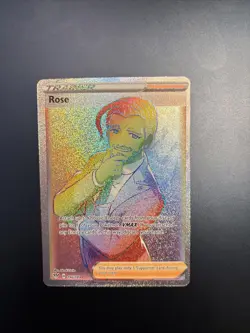 Rose 196/189 Darkness Ablaze NM Full Art Secret Rainbow Rare Pokemon Card - Image 1