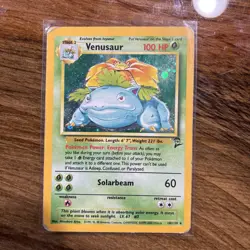 2000 Venusaur 18/130 Base Set 2 Holo Rare WOTC Vintage Pokemon Card MP/HP - Image 1