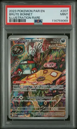 Brute Bonnet - 207/182 - Pokemon Paradox Rift Illustration Rare Card PSA 9 - Image 1