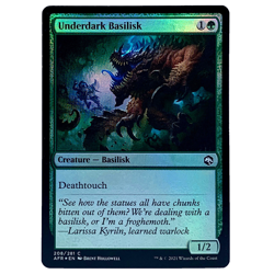 Magic the Gathering Underdark Basilisk Foil Card AFR 2021 - Image 1