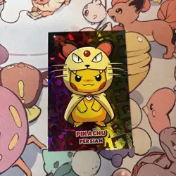 Poncho Pikachu Persian Rainbow Holo Pokemon Card Database Team Rocket - Image 1
