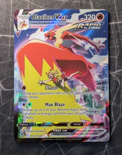 Pokemon TCG: Blaziken VMAX TG15/TG30 Silver Tempest Trainer Gallery Card - NM+ - Image 1
