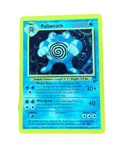 Pokemon TCG Poliwrath Holographic Base Set 2 Swirl Card 15/130 - Image 1