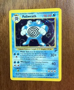 Pokemon TCG Poliwrath Holographic Base Set 2 Swirl Card 15/130 - Image 4