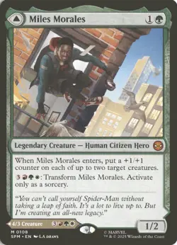 MTG Miles Morales (0108) *Non-Foil* Base Mythic Spider-Man SPM NM/MT - Image 1