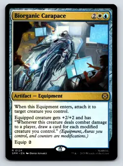 Biorganic Carapace MTG Magic the Gathering R Marvel's Spider-Man 124 NM - Image 1