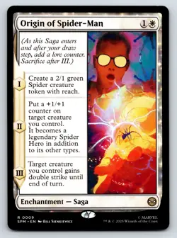 Origin of Spider-Man MTG Magic the Gathering R Marvel's Spider-Man 9 NM - Image 1