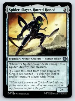 Spider-Slayer, Hatred Honed MTG FOIL U Marvel's Spider-Man 175 NM - Image 1
