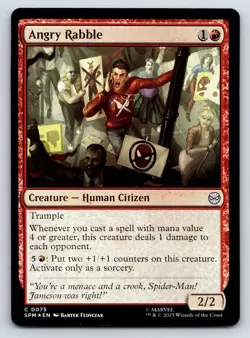 Angry Rabble MTG FOIL C Marvel's Spider-Man 75 NM - Image 1