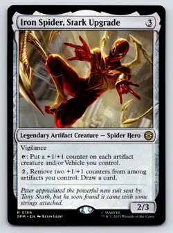 Iron Spider, Stark Upgrade MTG Magic the Gathering R Marvel's Spider-Man 166 NM - Image 1