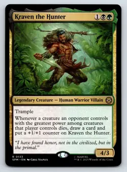 Kraven the Hunter MTG Magic the Gathering R Marvel's Spider-Man 133 NM - Image 1