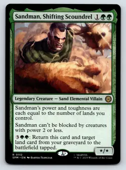Sandman, Shifting Scoundrel MTG Magic the Gathering R Marvel's Spider-Man 112 NM - Image 1