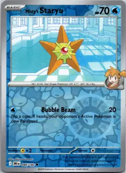 Misty's Staryu 046/182 Common Destined Rivals Pokemon Reverse Holo Near Mint - Image 1
