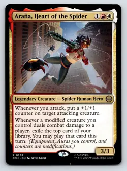 Arana, Heart of the Spider MTG Magic the Gathering R Marvel's Spider-Man 123 NM - Image 1