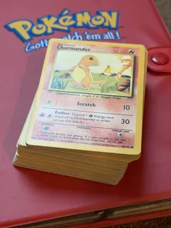 Pokemon TCG Near Complete NonHolo Base Set WOTC Mixed Condition (No Energies) - Image 1