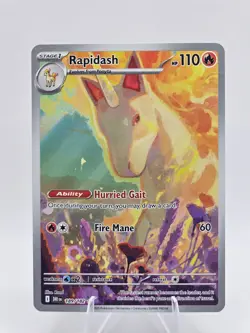 Pokemon Company Rapidash 189/182 Sv10 Destined Rivals Hyper Rare Holo Full Art - Image 1