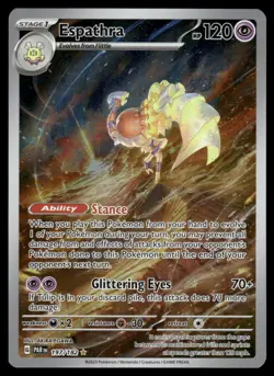 Espathra 197/182 Illustration Rare Paradox Rift Pokemon Holo Near Mint - Image 1
