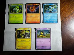 HD COSMOS HOLO Starters + Abra & Electabuzz Set - Pokemon 151 Promo HD - Image 1